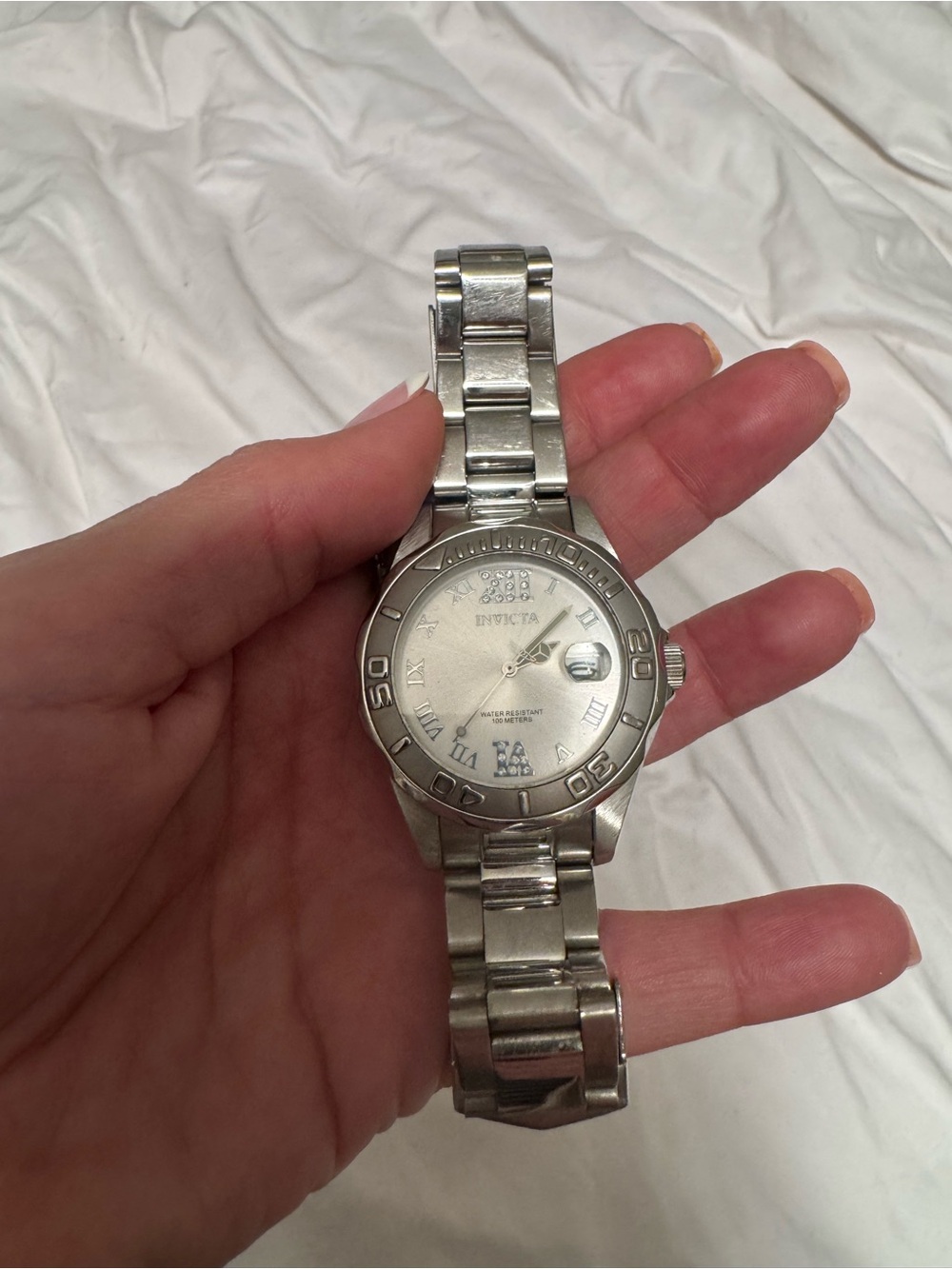 Invicta Silver Tone Stainless Steel Women's Bracelet Watch